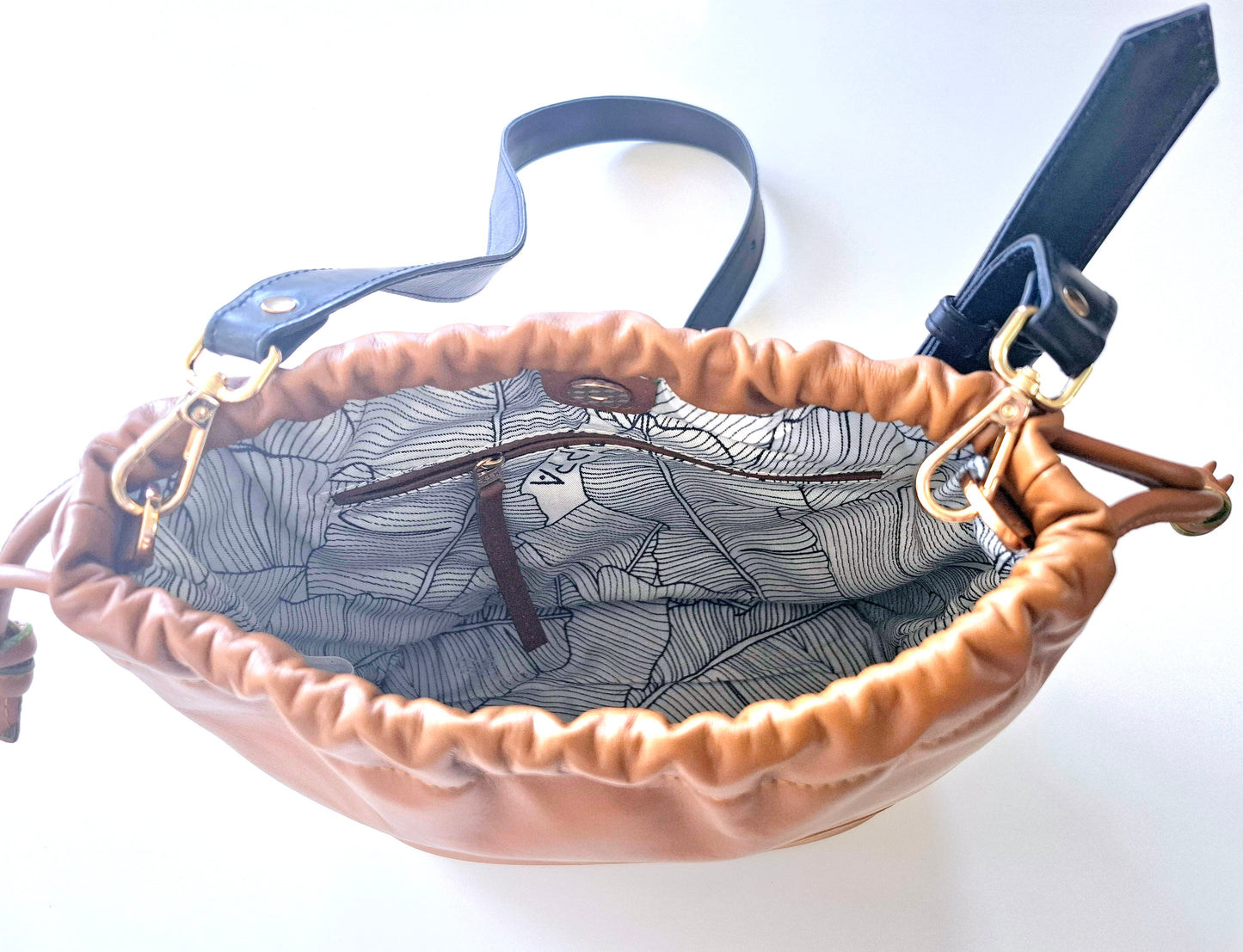 Bucket Bag - Tan Cow hide