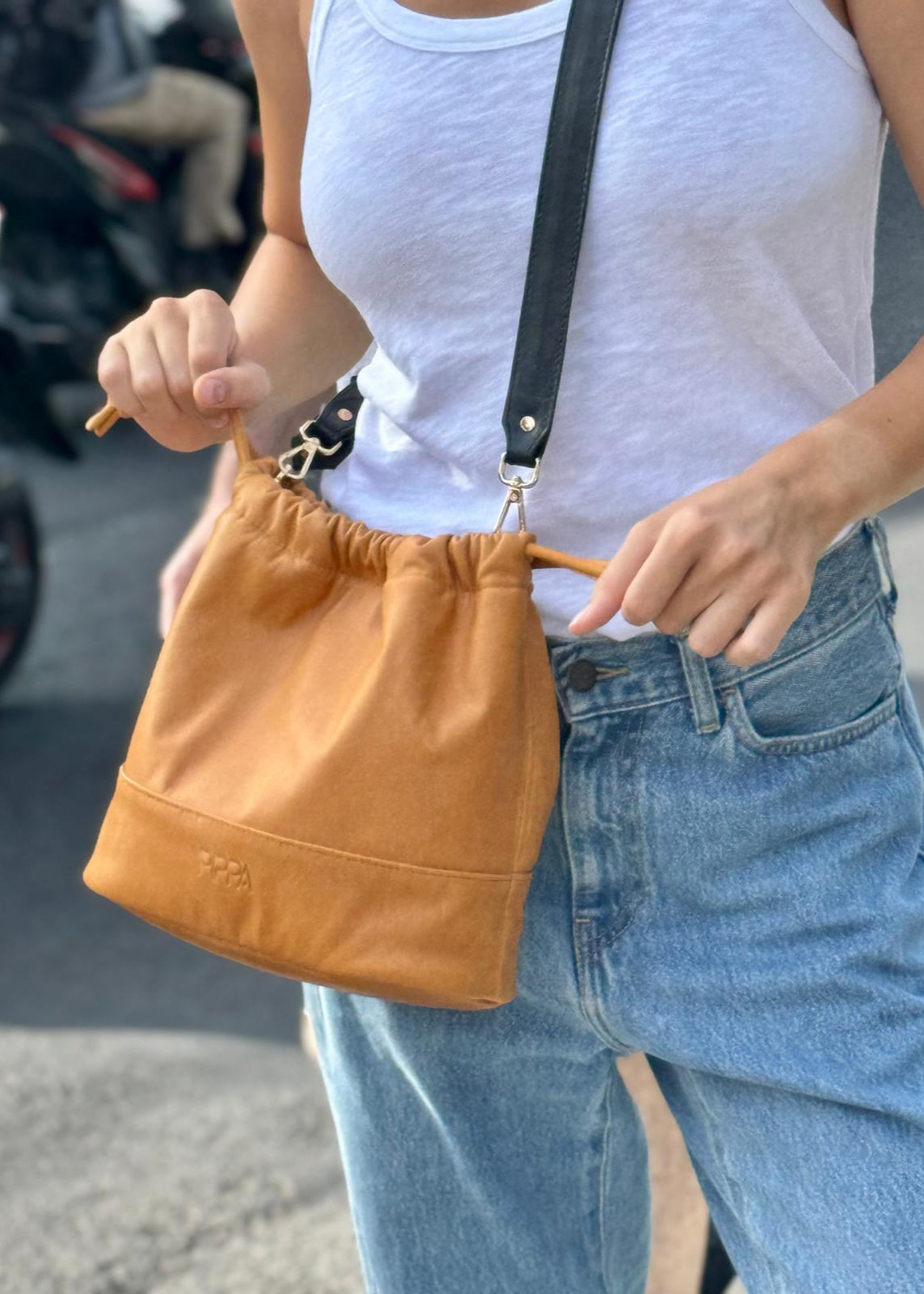 Bucket Bag - Light Tan Goat skin