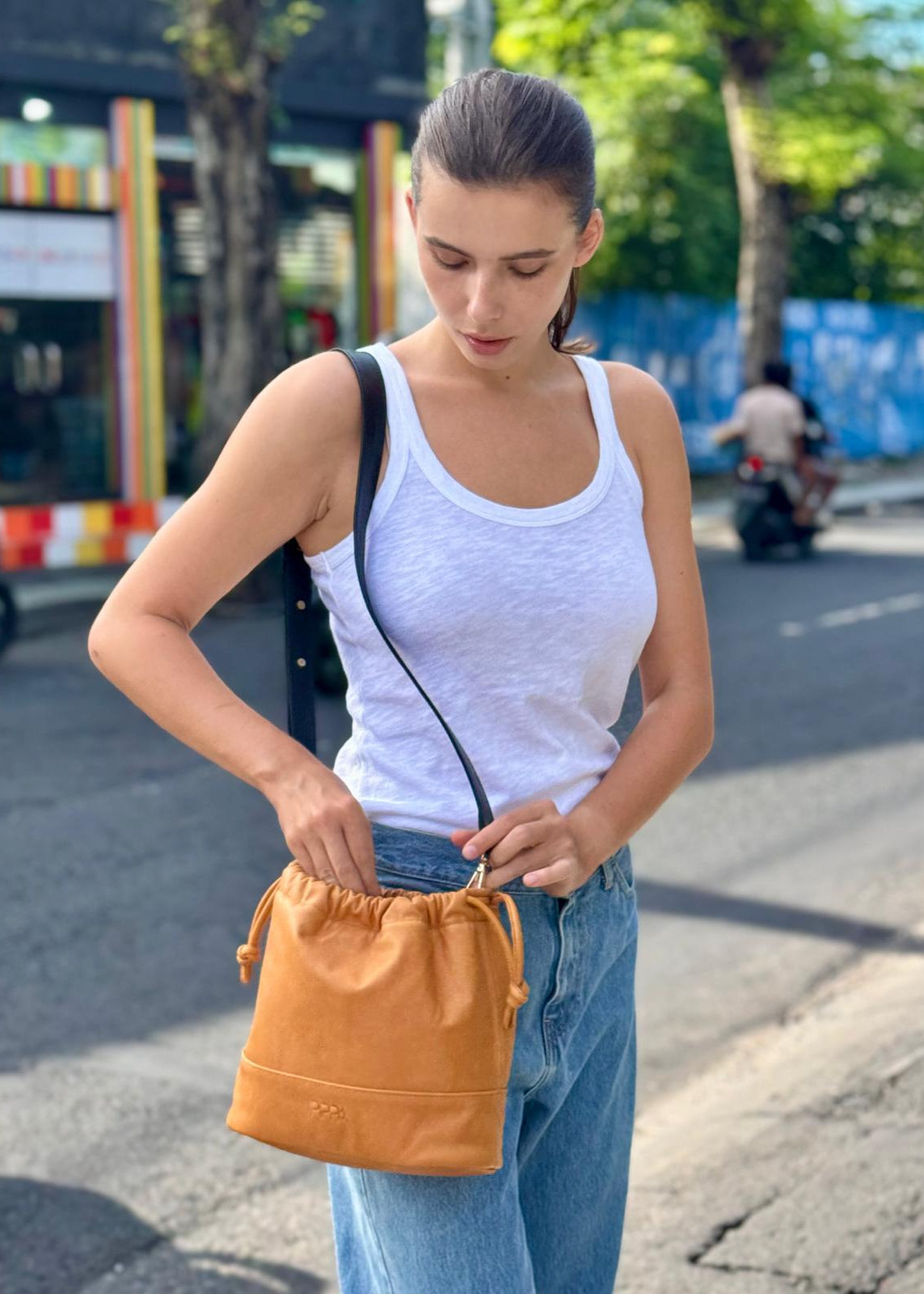 Bucket Bag - Light Tan Goat skin